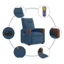 Sillón de masaje eléctrico reclinable elevable de tela azul by , Armchairs - Ref: Foro24-3324036, Price: 353,27 €, Discount: %