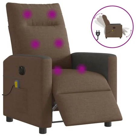 Sillón reclinable de masaje eléctrico tela marrón von , Sessel - Ref: Foro24-3324048, Preis: 256,67 €, Rabatt: %