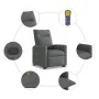 Silla de masaje reclinable de pie de tela gris oscuro de , Sillones - Ref: Foro24-3324060, Precio: 290,69 €, Descuento: %
