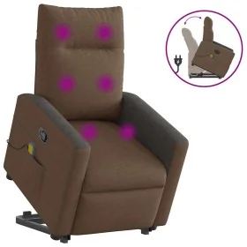 Silla de masaje reclinable de pie de tela marrón by , Armchairs - Ref: Foro24-3324062, Price: 289,63 €, Discount: %