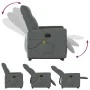 Sillón de masaje eléctrico reclinable elevable tela gris oscuro by , Armchairs - Ref: Foro24-3324074, Price: 340,92 €, Discou...