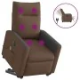 Sillón de masaje eléctrico reclinable elevable tela marrón by , Armchairs - Ref: Foro24-3324076, Price: 340,42 €, Discount: %