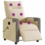 Sillón reclinable de masaje eléctrico tela color crema by , Armchairs - Ref: Foro24-3324088, Price: 254,72 €, Discount: %