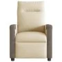 Sillón reclinable de masaje eléctrico tela color crema by , Armchairs - Ref: Foro24-3324088, Price: 254,72 €, Discount: %