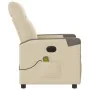 Sillón reclinable de masaje eléctrico tela color crema by , Armchairs - Ref: Foro24-3324088, Price: 254,72 €, Discount: %