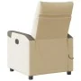 Sillón reclinable de masaje eléctrico tela color crema by , Armchairs - Ref: Foro24-3324088, Price: 254,72 €, Discount: %