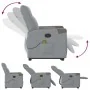 Sillón de masaje reclinable de pie de tela gris claro by , Armchairs - Ref: Foro24-3324095, Price: 287,48 €, Discount: %