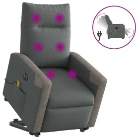 Sillón de masaje eléctrico reclinable elevable tela gris oscuro by , Armchairs - Ref: Foro24-3324106, Price: 337,89 €, Discou...