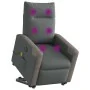 Sillón de masaje eléctrico reclinable elevable tela gris oscuro by , Armchairs - Ref: Foro24-3324106, Price: 337,89 €, Discou...