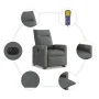 Sillón de masaje eléctrico reclinable elevable tela gris oscuro by , Armchairs - Ref: Foro24-3324106, Price: 337,89 €, Discou...
