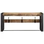 Perchero madera maciza de mango rugosa 80x35x35 cm de , Percheros para sombreros y abrigos - Ref: Foro24-4015937, Precio: 70,...