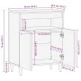 Aparador de madera maciza de mango 60x33,5x75 cm by , CD and DVD storage - Ref: Foro24-4018689, Price: 70,91 €, Discount: %
