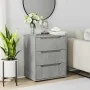 Aparador VISNES gris hormigón 60x40x73 cm madera de ingeniería by , Drawers - Ref: Foro24-4108286, Price: 115,72 €, Discount: %