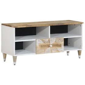 Mueble de TV madera maciza de mango 100x33,5x46 cm by , CD and DVD storage - Ref: Foro24-4018680, Price: 89,42 €, Discount: %