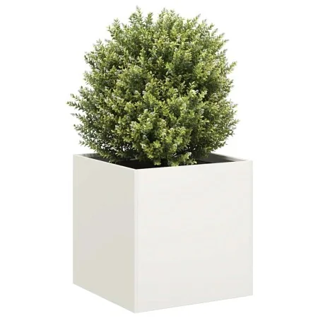 Jardinera de acero laminado en frío blanco 40x40x40 cm de , Maceteros y jardineras - Ref: Foro24-860662, Precio: 53,45 €, Des...