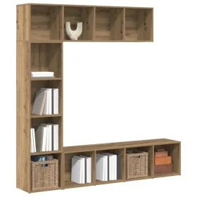 Estanterías para libros 3 uds madera ingeniería roble artesanal by , Bookcases and shelves - Ref: Foro24-3328550, Price: 181,...