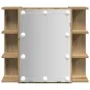 Mueble con espejo y luces LED roble artesanal 70x16,5x60 cm von , Badezimmerwaschtische - Ref: Foro24-857004, Preis: 96,55 €,...