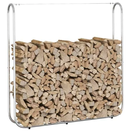 Leñero acero galvanizado 150x25x150 cm von , Brennholztaschen und -halter - Ref: Foro24-4100704, Preis: 33,11 €, Rabatt: %