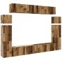 Conjunto de mueble de TV 8 piezas montado la pared madera vieja de , Muebles TV - Ref: Foro24-3329011, Precio: 375,56 €, Desc...