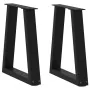 Patas para mesa de comedor en forma de V 2 uds acero negro by , Table legs - Ref: Foro24-4012544, Price: 53,58 €, Discount: %
