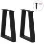 Patas para mesa de comedor en forma de V 2 uds acero negro by , Table legs - Ref: Foro24-4012544, Price: 53,58 €, Discount: %