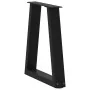 Patas para mesa de comedor en forma de V 2 uds acero negro by , Table legs - Ref: Foro24-4012544, Price: 53,58 €, Discount: %