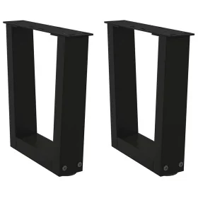 Patas para mesa de comedor forma V 2 uds negro 30x(30-31,3) cm by , Table legs - Ref: Foro24-4012600, Price: 47,65 €, Discoun...