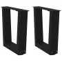 Patas para mesa de comedor forma V 2 uds negro 30x(30-31,3) cm by , Table legs - Ref: Foro24-4012600, Price: 47,65 €, Discoun...