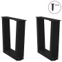Patas para mesa de comedor forma V 2 uds negro 30x(30-31,3) cm by , Table legs - Ref: Foro24-4012600, Price: 47,65 €, Discoun...