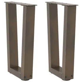 Patas mesa de comedor en forma de V 2 uds acero natural Acero by , Table legs - Ref: Foro24-4012623, Price: 53,74 €, Discount: %