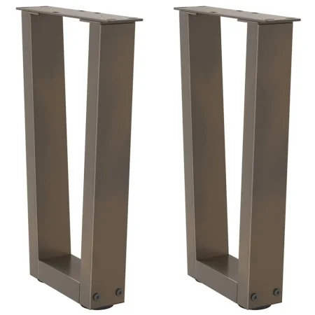 Patas mesa de comedor en forma de V 2 uds acero natural Acero by , Table legs - Ref: Foro24-4012623, Price: 53,71 €, Discount: %