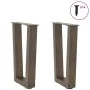 Patas mesa de comedor en forma de V 2 uds acero natural Acero by , Table legs - Ref: Foro24-4012623, Price: 53,71 €, Discount: %