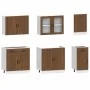 Mueble cocina Kalmar roble marrón 7 pzas madera contrachapada by , Kitchen cabinets - Ref: Foro24-3314758, Price: 610,67 €, D...