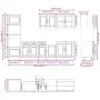 Mueble cocina Kalmar roble marrón 7 pzas madera contrachapada by , Kitchen cabinets - Ref: Foro24-3314758, Price: 610,67 €, D...