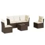 Set sofás de jardín 6 piezas y cojines ratán sintético marrón von , Gartensets - Ref: Foro24-3249202, Preis: 361,17 €, Rabatt: %