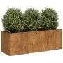 Jardinera oxidada 120x40x40 cm acero corten by , Pots and planters - Ref: Foro24-860681, Price: 98,12 €, Discount: %