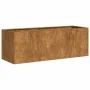 Jardinera oxidada 120x40x40 cm acero corten by , Pots and planters - Ref: Foro24-860681, Price: 98,12 €, Discount: %