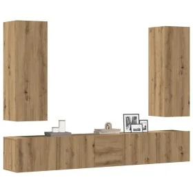 Mueble para TV de pared madera contrachapada artesanal 5 piezas by , TV Furniture - Ref: Foro24-3329194, Price: 190,94 €, Dis...
