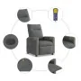 Sillón de masaje reclinable de tela gris oscuro by , Armchairs - Ref: Foro24-4104845, Price: 202,49 €, Discount: %