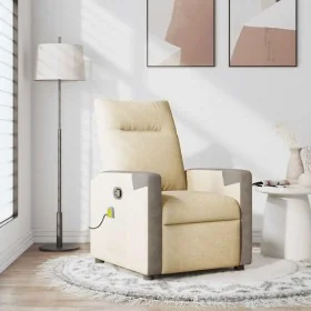 Sillón de masaje reclinable de tela crema von , Sessel - Ref: Foro24-4104847, Preis: 202,49 €, Rabatt: %