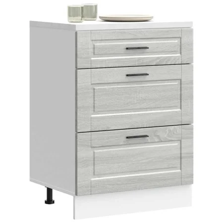 Mueble bajo de cocina porto gris sonoma madera reconstituida by , Kitchen cabinets - Ref: Foro24-854265, Price: 113,89 €, Dis...