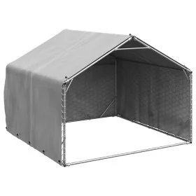 Caseta perros exterior con cubierta 2x2x1,5 m acero galvanizado by , Dog kennels - Ref: Foro24-4105408, Price: 109,82 €, Disc...