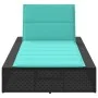 Tumbona con cojín flotante ratán sintético negro by , Loungers - Ref: Foro24-4104210, Price: 237,20 €, Discount: %
