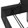 Tumbona con cojín flotante ratán sintético negro by , Loungers - Ref: Foro24-4104210, Price: 237,20 €, Discount: %