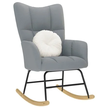 Silla mecedora de tela gris claro von , Schaukelstühle - Ref: Foro24-4016789, Preis: 127,17 €, Rabatt: %