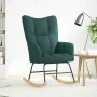 Silla mecedora de tela verde oscura by , Rocking chairs - Ref: Foro24-4016794, Price: 118,46 €, Discount: %