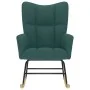 Silla mecedora de tela verde oscura by , Rocking chairs - Ref: Foro24-4016794, Price: 118,46 €, Discount: %