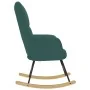 Silla mecedora de tela verde oscura by , Rocking chairs - Ref: Foro24-4016794, Price: 118,46 €, Discount: %