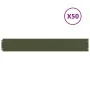 Bordes césped 50 uds acero laminado frío verde oliva 15x103 cm de , Ribetes y bordes para jardín - Ref: Foro24-860151, Precio...