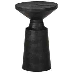 Mesa auxiliar madera maciza de mango negra Ø33x50 cm by , Side tables - Ref: Foro24-4017539, Price: 110,62 €, Discount: %
